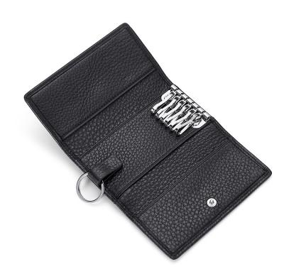 China New Design High Quality New Design Mini Multi Function Key Holder Pocket Genuine Leather Key Chain Cash Money Purse Key Case Wallet for sale