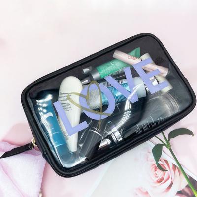 China New Fashion Zipper Women Bag Plastic Toiletry Bag Waterproof Makeup Waterproof Cosmetic Transparent Bag For Travel for sale