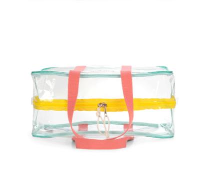 China Large Transparent Clear Plastic Makeup Packaging Bag Cosmetic Bags Waterproof / Large Capacity Beach With Handle For Travel for sale