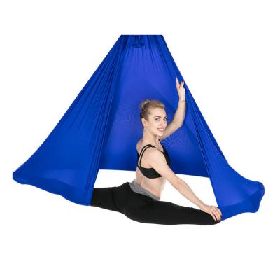 China Comfortable Professional 5M Aerial Yoga Hammock Gradient Color Yoga Hammock Swing for sale