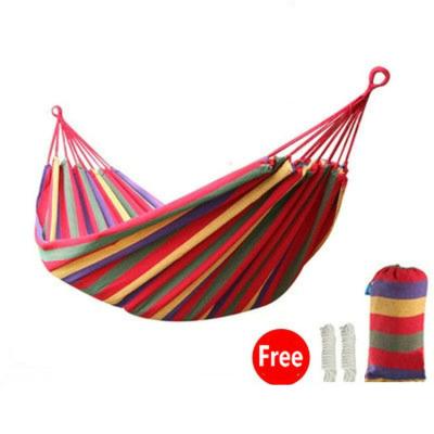 China Durable Canvas Portable Two Person Swing Extra Large Outdoor Travel Hammock Double With Carry Bag for sale