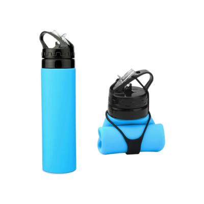 China New Style Sports Silicone Viable Outdoor Soft Collapsible Collapsible Water Bottle Silicone Collapsible Bottle With Custom Logo for sale