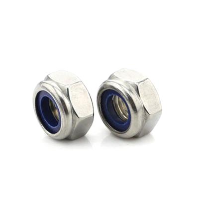 China White Galvanized DIN 985 Grade 8 HT Insert Nylok Galvanized Nylon Construction Nuts for sale