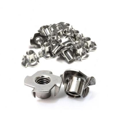 China Heavy Industry M8 304 316 Stainless Steel Carbon Steel Grade 8 M6 M10 Grade 4 Insert Tee Blue White Galvanized Nuts 6 Prong F for sale