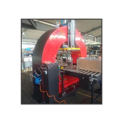 China Full Automatic Commodity Wrapping Machine Horizontal Orbital Stretch Wrapping For Door And Windows for sale