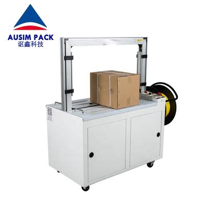 China Food Band PP Band Steel Carton Machinery Automatic Polyester Box Strapping Machine for sale