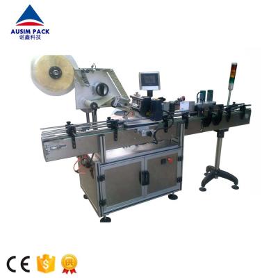 China High quality automatic top flat lipstick lid food grade labeling machine, labeling machine for box carton for sale