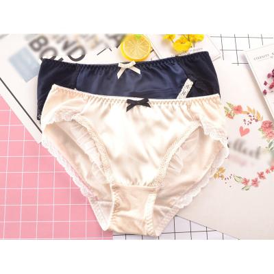 China Wholesale Breathable Japanese Girl Panties Lace Up Cotton Seamless Panties Women Sexy Underwear for sale