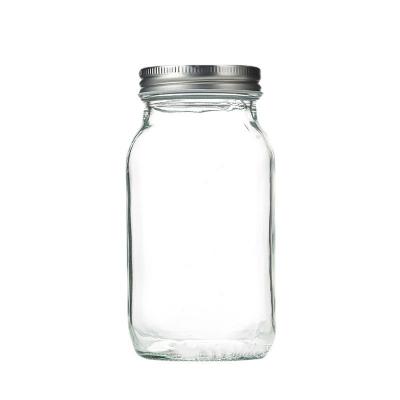 China Viable Clear Glass Sealed Jar Thickened Storage Honey Jam Bottle Jar for sale