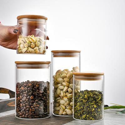 China Viable Storage Glass Jar Round Clear Storage Jar for sale