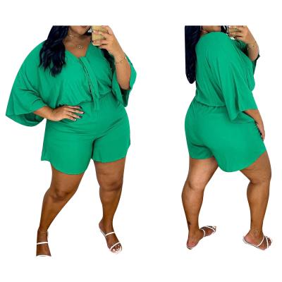 China New Product Breathable Plus Size Summer Casual Sport Loose Green Women Clothing 2 Piece Shirt And Pant Sets for sale