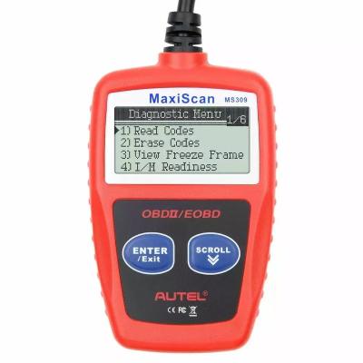 China Maxiscan MS309 Scanner Diagnostic Tool Autel OBD2 AL319 Socket Scanner Autel Handheld Scanner For All Cars for sale