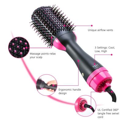 China Manufacturing Air Ionic 110V Travel Maker OEM Infrared Hairbrush Volumizer Hair Dryer for sale