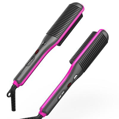 China Straight Hair Comb Brush Electric Heating Heated Curl Combed /Heated Beard Curl Comb Ionic Hair Straightener for sale