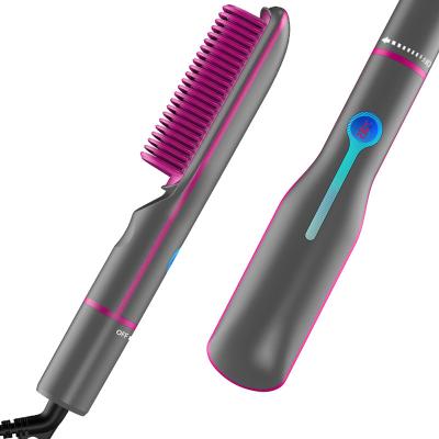 China Hot Selling Amazon Car 3 in 1 Electric Hair Styling Tools Styling Comb Hair Straightening Comb Beard Hair Straightener for sale