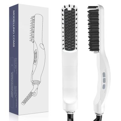 China ODM/OEM Professional Electric Hair Styler Mini Portable Comb Quickly Heated Ceramic PTC Iron Hair Straightener Flat Brush for sale