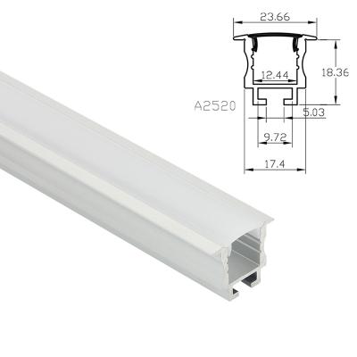 China Wall Mounted Recessed Aluminum Furniture LED Channel Lighting Gypsum LED Profile for sale