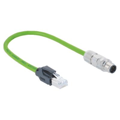 China M12 4 resistente UV da tomada masculina do conector 8P8C do Pin Profinet Rj45 com OEM/ODM de Cordset à venda