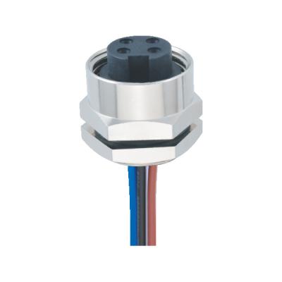 China Panel Receptacle Mini Change Connectors Female 4 Pin Rear Mounting Solder Type for sale