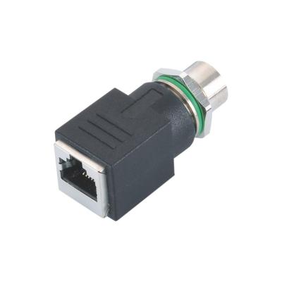 China Parte dianteira do conector de 4 Polos Profinet RJ45 que monta a fêmea ao homem IP67/IP68 à venda