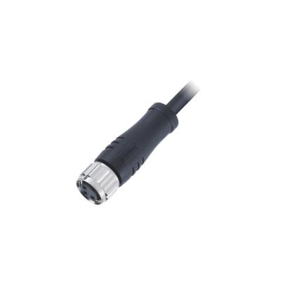 China Female 3 Pin Straight Waterproof M8 Circular Connector 24AWG / 0.25mm for sale