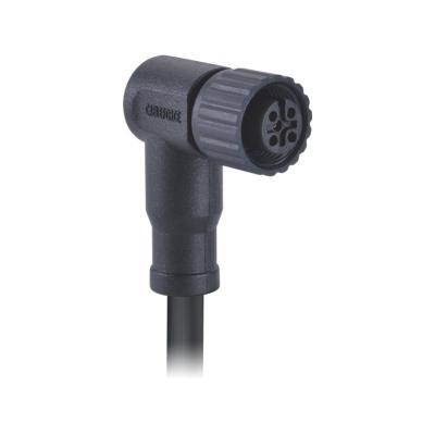 China NMEA 2000 Cable Drop Line M12 Connector Female 5 Pin A Code Right Angled Plug for sale