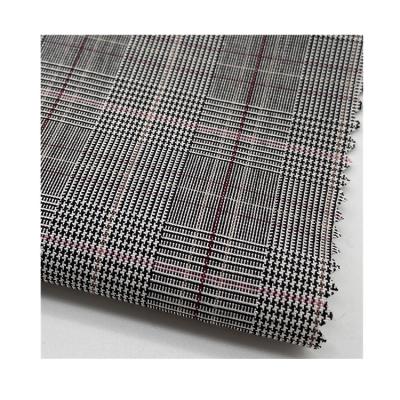 China Breathable Lightweight Plain Weave 175gsm Yarn Dyed Check Woven TR Fabric for sale