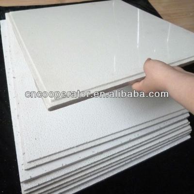 China Artistic Ceilings Acoustic Mineral Fiber Ceiling Panel/Tegular Edge Ceiling System/12/15mm Fine Texture for sale