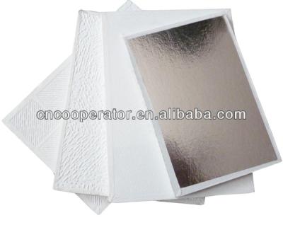 China Artistic ceilings pvc laminated gypsum ceiling board, aluminum backside, manufacture, low price for sale