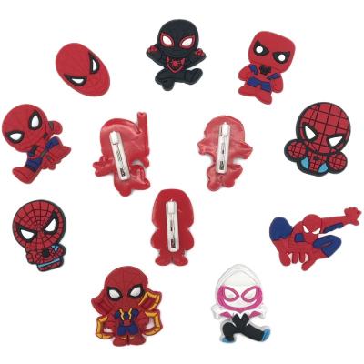 China Cheap wholesale brooch china clothing accessories/safety pin charm designer pvc brooch lovely bags cartoon brooch for sale