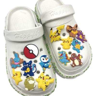 China New Pikachu Custom Pikachu PVC Shoe Accessories Crocodile DIY Shoe Accessories for sale