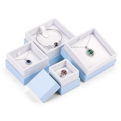 China Recycled Materials Custom Logo Jewelry Box Gift Packing Multicolor Gift Boxes for Jewelry Packaging Premium Velvet Paper Jewelry Box for sale