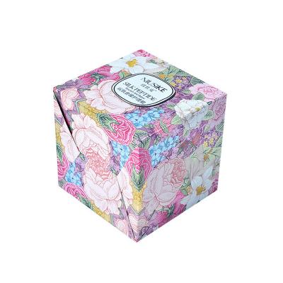 China Recycled Materials Customized Assorted Textured Matt Fancy Art Paper Foldable Candle Gift box with inserts Candle Packaging Boxes for Candle Jar for sale