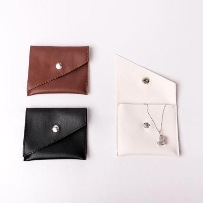 China Luxury PU Leather Bags Jewelry Pouches, Jewelry Earrings Necklace Rings Package Envelope Bags With your Logo for sale