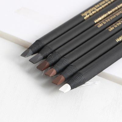 China Waterproof Wooden Waterproof Platypus Peel Off Private Label Tattoo PMU Tools Brow Microblading Eyebrow Pen Pencil With Brush for sale