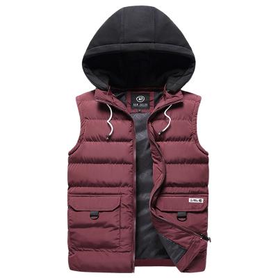 China QUICK DRY Lightweight Hooded Sleeveless Vest Sport Men's Padded Running Jacket for sale