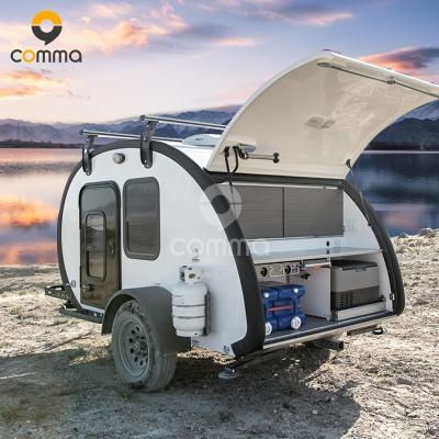 China European Style Light Weight Camping Trailer 4x4 Car Trailer Folding Car Trailer Offroad Aluminum Caravan With Heating System for sale