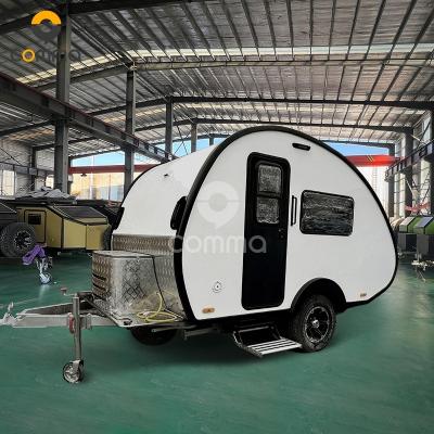 China One Bedroom Offroad Caravan Lightweight Aluminum Folding Tent Trailer Camper Van Porcelain With Stand for sale