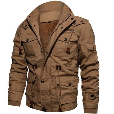 China 2021 High Quality Military Jacket Winter Fleece Pilot Jackets Waterproof Warm Thicken Outerwear Plus Size Jacket for sale