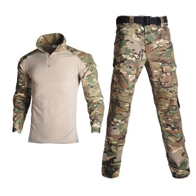 China Frog High Quality Anti-static Tactical Military Suit Uniforms Combat Camouflage Multicam Long Sleeve Army T-shirt Pants for sale