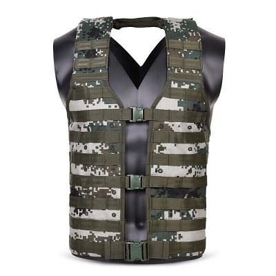 China 7 Piece Suit Polyester Vest Tactical Vest Waistcoat Breathable Woodland Camouflage Set for sale