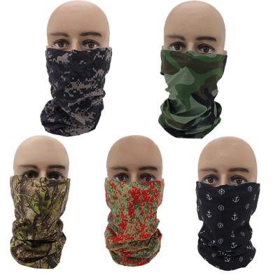 China Durable Outdoor Sports Climbing Camouflage Ice Silk Scarf Magic Stretch And Protective Face Mask Sunshade Scarf Variety Breathable Protective Mask for sale