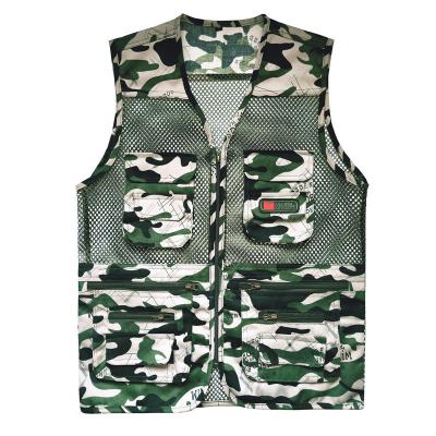 China Wholesale QUICK DRY Men's Camouflage Outdoor Military Uniform Durable Breathable Vest Fishing Photography Multi-pocket Vest for sale