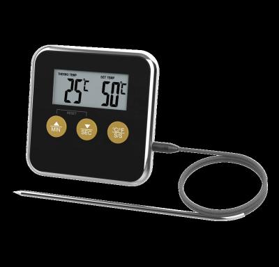 China Kitchen Thermometers ABS LCD Display Long Wire Magnet Digital Instant Indicated Oven Thermometer for sale