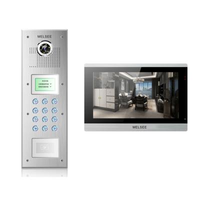 China alum alloy & tempered glass /ABS intercom for multi video apartment building door phones. for sale