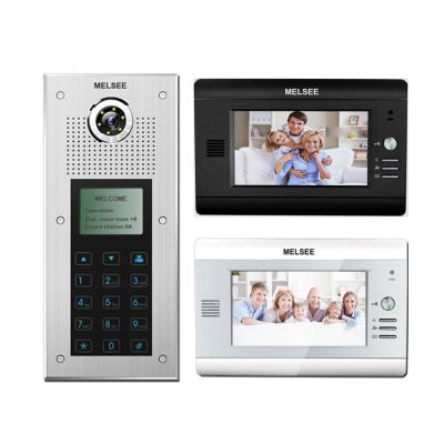 China MELSEE Custom Brand Cat 5 Door Bell Building Aoartment Security Visual Intercom for sale