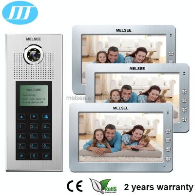 China 7 Inch Cat5 Ethernet Cable Apartment CCTV Video Door Phone, HD Video Door Phone Intercom Building Home Security System MS315C+704C for sale