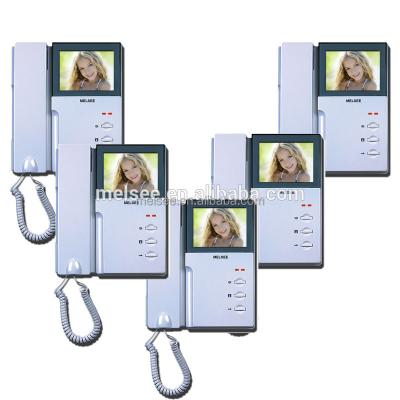 China good quality 2018 4 inch video handset monitor cat5 one cable apartment door phone,video intercom building system MS309C+411C for sale