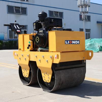 China Building Material Shops Double Drum Walk Behind Vibrating Roller With Competitive Price for sale