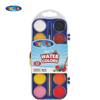 China GOOD QUALITY BRIGHT COLORS AND REASONABLE PRICE WATER COLOR 12 SET SUPPLIED BY OEM FACTORY for sale